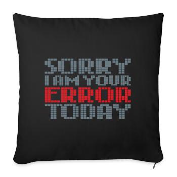 Error - Sofa pillowcase 17,3'' x 17,3'' (45 x 45 cm) - black - Front