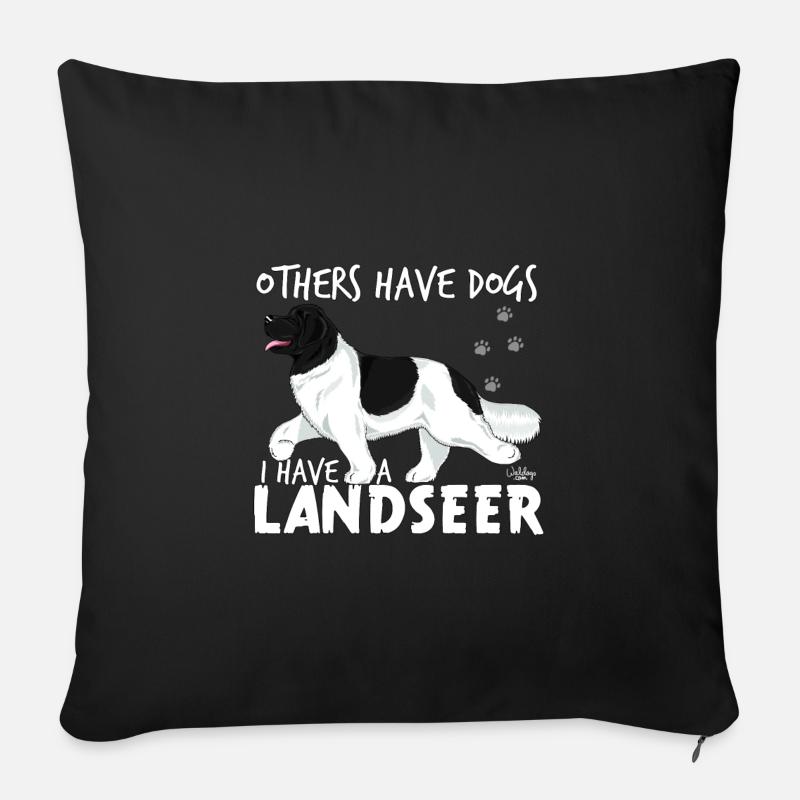 landseerdogs2 - Sofakissenbezug 45 x 45 cm - Schwarz