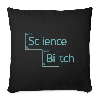 Science - Sofa pillowcase 17,3'' x 17,3'' (45 x 45 cm) - black - Front