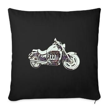 Motorcycle Rocket 3 Roadster Bike - Sofa pillowcase 17,3'' x 17,3'' (45 x 45 cm) - black - Front