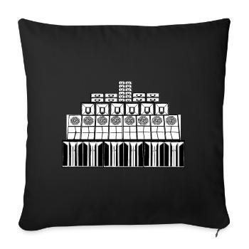 23 sound system - Sofa pillowcase 17,3'' x 17,3'' (45 x 45 cm) - black - Front