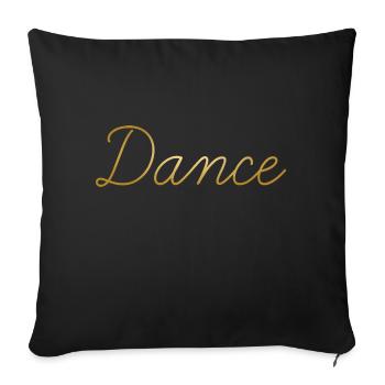 Dance gold - Sofa pillowcase 17,3'' x 17,3'' (45 x 45 cm) - black - Front