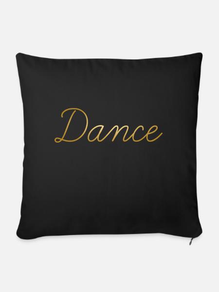 Dance gold - Sofakissenbezug 45 x 45 cm - Schwarz