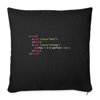 HTML perfekt - Sofakissenbezug 45 x 45 cm - Schwarz - Vorne
