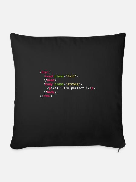HTML perfekt - Sofakissenbezug 45 x 45 cm - Schwarz