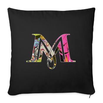Magie Magic M | Tarot Design - Sofakissenbezug 45 x 45 cm - Schwarz - Vorne