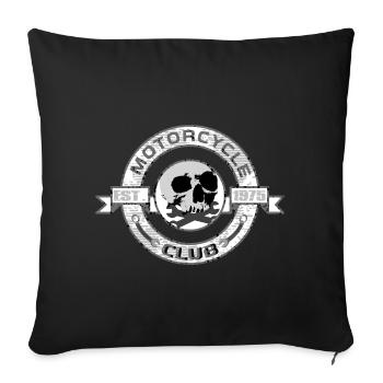 Motorcycle club Logo - Housse de coussin décorative 45 x 45 cm - noir - Devant