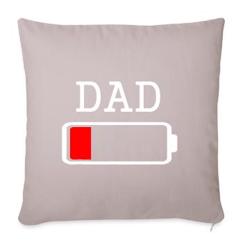 DAD Low Battery Energy T-Shirt BLACK LABELED - Sofa pillowcase 17,3'' x 17,3'' (45 x 45 cm) - light taupe - Front