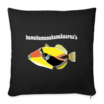 Hawaii fish triggerfish gift idea - Sofa pillowcase 17,3'' x 17,3'' (45 x 45 cm) - black - Front