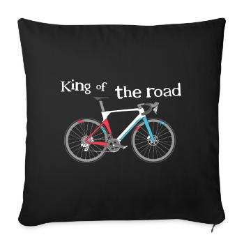 Road Bike Funny Sayings Bicycle Logo Gravel Bike - Sofa pillowcase 17,3'' x 17,3'' (45 x 45 cm) - black - Front