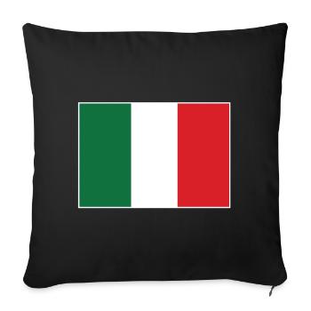 Italy Flag - Sofa pillowcase 17,3'' x 17,3'' (45 x 45 cm) - black - Front
