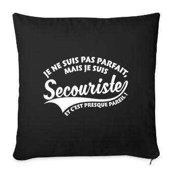 Parfait Secouriste - Housse de coussin décorative 45 x 45 cm - noir - Devant