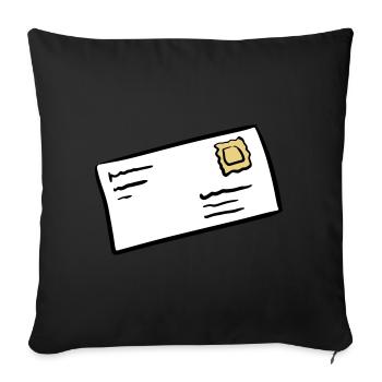 Letter envelope letter envelope letter post - Sofa pillowcase 17,3'' x 17,3'' (45 x 45 cm) - black - Front
