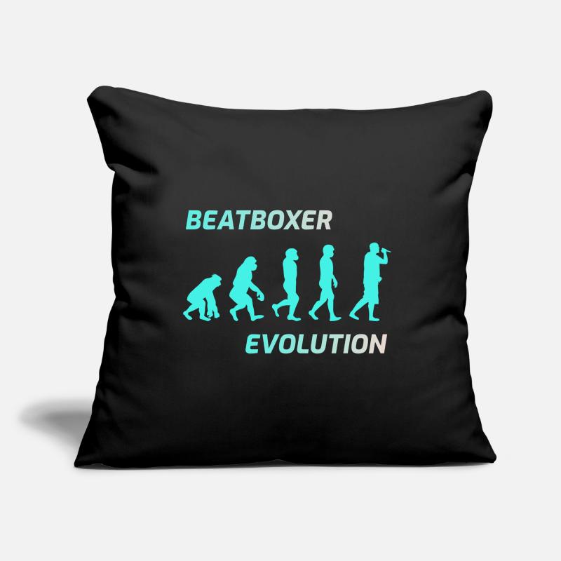 Evolution de Beatboxer Beatbox Beatboxing Housse de coussin décorative 45 x 45 cm