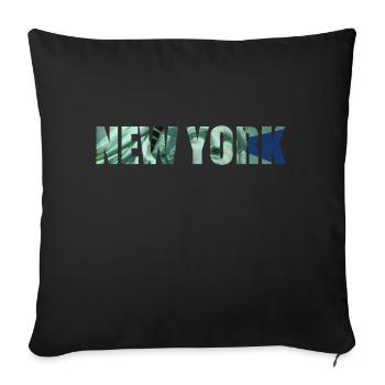 NEW YORK - Sofakissenbezug 45 x 45 cm - Schwarz - Vorne