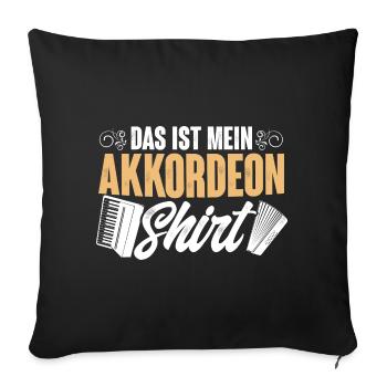 Akkordeon - Sofakissenbezug 45 x 45 cm - Schwarz - Vorne