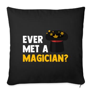 Toujours un magicien a rencontré magie magie carte - Housse de coussin décorative 45 x 45 cm - noir - Devant
