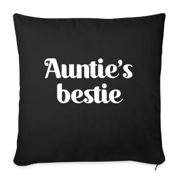 Auntie's bestie - Sofa pillowcase 17,3'' x 17,3'' (45 x 45 cm) - black - Front