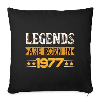 1977er Retro Gewinner Design - Sofakissenbezug 45 x 45 cm - Schwarz - Vorne