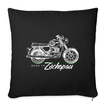 MZ - TS - 250/1 DDR- Fabriqué à Zschopau - Housse de coussin décorative 45 x 45 cm - noir - Devant