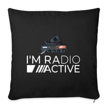 Amateur Radio Ham Radio Radio Service Amateur - Sofa pillowcase 17,3'' x 17,3'' (45 x 45 cm) - black - Front
