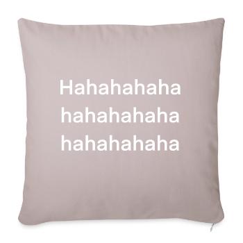 Laughter Yoga Hahaha - Sofa pillowcase 17,3'' x 17,3'' (45 x 45 cm) - light taupe - Front