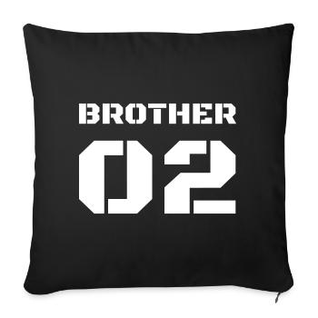 Design de frère cool pour le deuxième Brother - Housse de coussin décorative 45 x 45 cm - noir - Devant
