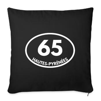 65 - Housse de coussin décorative 45 x 45 cm - noir - Devant