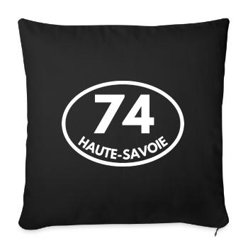 haute-savoie - Housse de coussin décorative 45 x 45 cm - noir - Devant