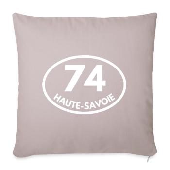 haute-savoie - Housse de coussin décorative 45 x 45 cm - taupe clair - Devant