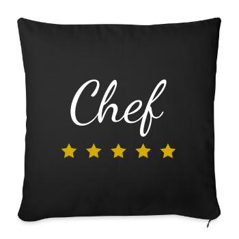 Chef 5 star Hotel - Sofa pillowcase 17,3'' x 17,3'' (45 x 45 cm) - black - Front