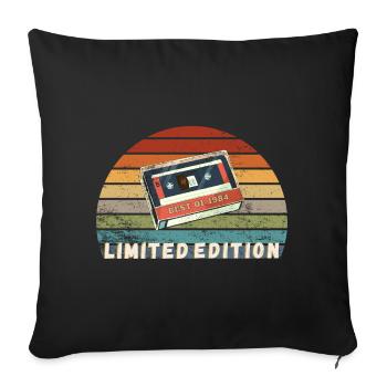 Limited Edition / Best of 1984 vintage style - Sofa pillowcase 17,3'' x 17,3'' (45 x 45 cm) - black - Front