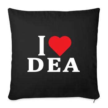 t-shirt J’adore Déesse t-shirt idée cadeau - Housse de coussin décorative 45 x 45 cm - noir - Devant
