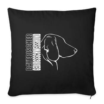 BAYERISCHER GEBIRGSSCHWEISSHUND Profil Hunde Hund - Sofakissenbezug 45 x 45 cm - Schwarz - Vorne