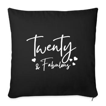 twenty fabulous - Sofa pillowcase 17,3'' x 17,3'' (45 x 45 cm) - black - Front