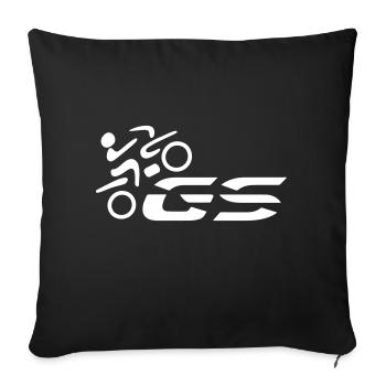 Logo GS Driver No. 1 | Blanc - Housse de coussin décorative 45 x 45 cm - noir - Devant