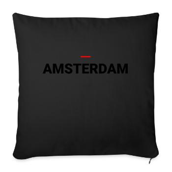 AMSTERDAM - Sofa pillowcase 17,3'' x 17,3'' (45 x 45 cm) - black - Front