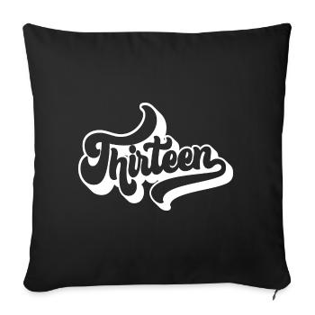 Mignon cadeau d’anniversaire 13 ans 13 ans - treize - Housse de coussin décorative 45 x 45 cm - noir - Devant