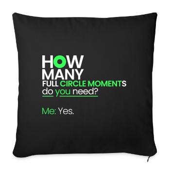How many moments when the circle closes - Sofa pillowcase 17,3'' x 17,3'' (45 x 45 cm) - black - Front