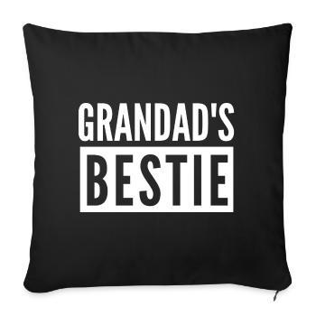GRANDAD'S BESTIE - Sofa pillowcase 17,3'' x 17,3'' (45 x 45 cm) - black - Front