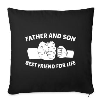 Meilleur T-shirt Papa Daddy Papa Grandpa Fête des Pères - Housse de coussin décorative 45 x 45 cm - noir - Devant