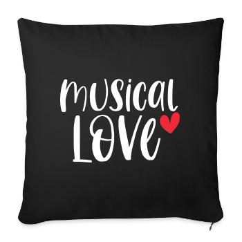 Musical Love Theater Drama Broadway Gift - Sofa pillowcase 17,3'' x 17,3'' (45 x 45 cm) - black - Front
