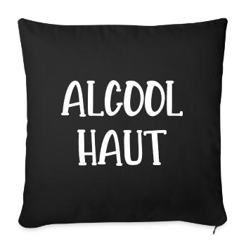 alcool haut - Housse de coussin décorative 45 x 45 cm - noir - Devant