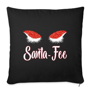Santa Fee Augen Glitzer - Sofakissenbezug 45 x 45 cm - Schwarz - Vorne