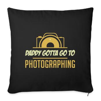 Father's Day gift for dad for Men's Day - Sofa pillowcase 17,3'' x 17,3'' (45 x 45 cm) - black - Front