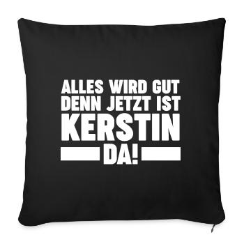 Kerstin - Sofakissenbezug 45 x 45 cm - Schwarz - Vorne