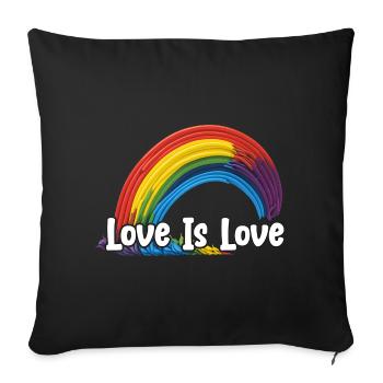 Prideful Skies LGBTQ gay pride Rainbow Love - Sofakissenbezug 45 x 45 cm - Schwarz - Vorne