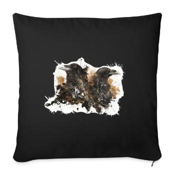 Raven - Sofakissenbezug 45 x 45 cm - Schwarz - Vorne