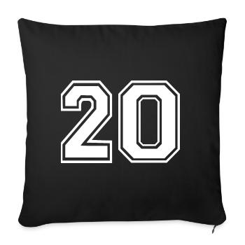 20 - Sofa pillowcase 17,3'' x 17,3'' (45 x 45 cm) - black - Front