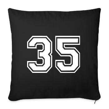 35 - Sofa pillowcase 17,3'' x 17,3'' (45 x 45 cm) - black - Front